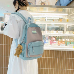 Teenage Girls Backpack Nylon School Bag Student Bookbag