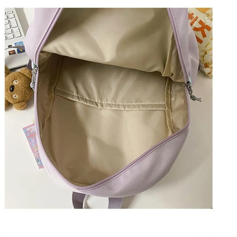 Teenage Girls Backpack Nylon School Bag Student Bookbag