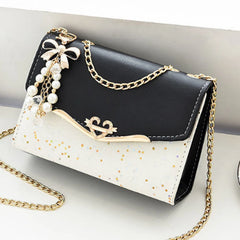 Sequin Leather Crossbody Bag Women Lady Messenger Purse Clutch
