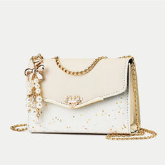 Sequin Leather Crossbody Bag Women Lady Messenger Purse Clutch