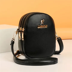 Women's Small PU Leather Phone Bag Crossbody Purse Girls Zipper Shoulder Bolsas