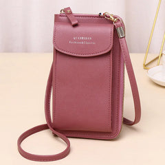 Phone Pocket Shoulder Bag For Women Pu Leather Clip Female Small Crossbody Bags