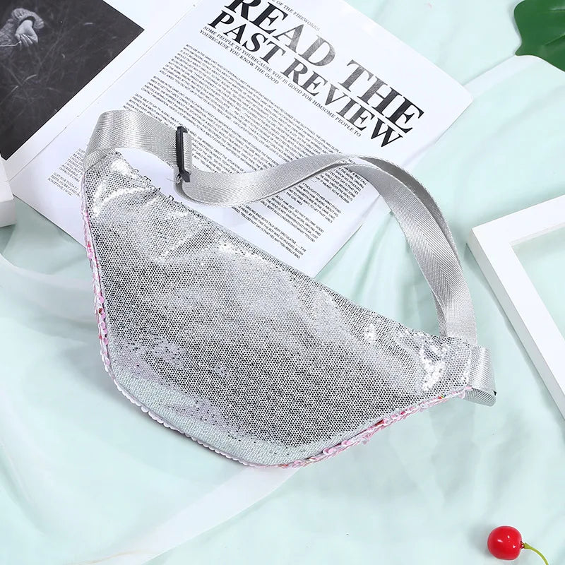 Sequins Print Unicorn Kids Fanny Pack Shoulder Belt Bag