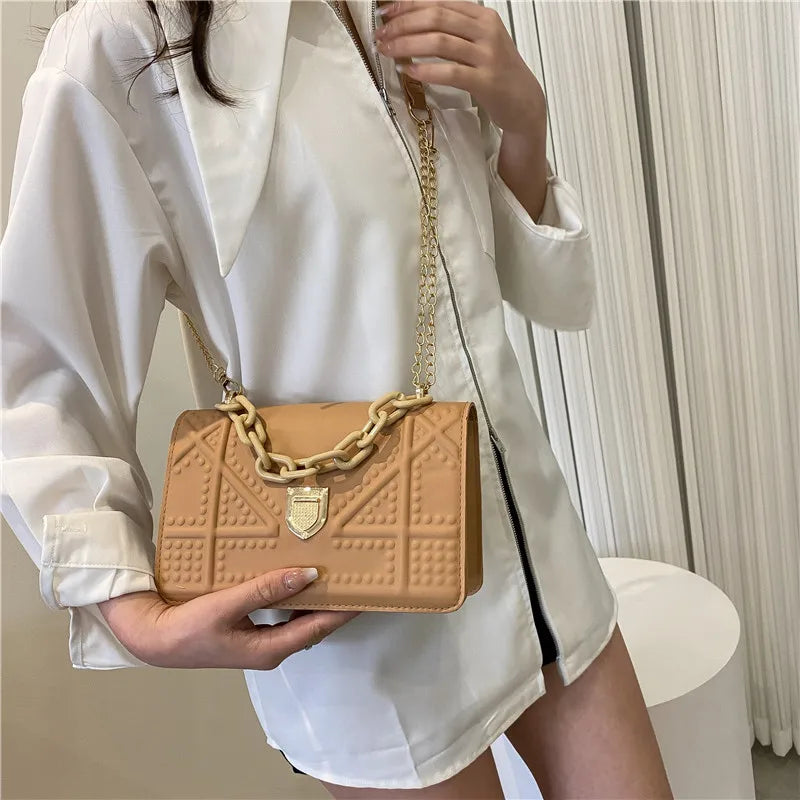 Plaid Chain Small Bag Women's Casual Crossbody Bag