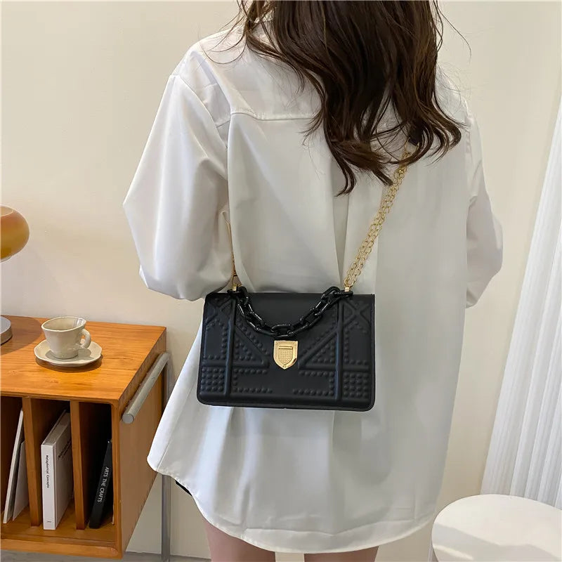 Plaid Chain Small Bag Women's Casual Crossbody Bag