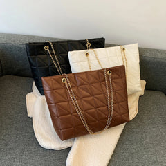 Plaid Pattern Women Underarm Shoulder Bag PU Leather Top-handle Handbag