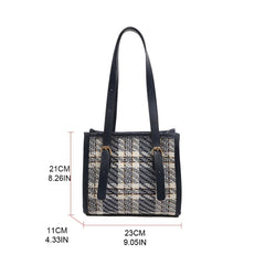 Plaids Women Shoulder Bag Female PU Leather Purse Bag Ladies Tote Bag Handbag