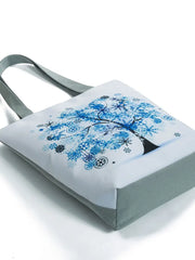 Plant Printed Shoulder Bags Women Eco Reusable Tree Shopping Bag