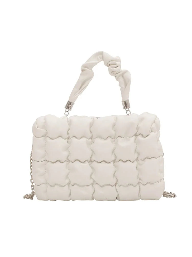 Pleated Handbags Women's Bag Shoulder Crossbody Bags Small Square Chain Handbag