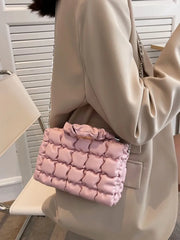 Pleated Handbags Women's Bag Shoulder Crossbody Bags Small Square Chain Handbag