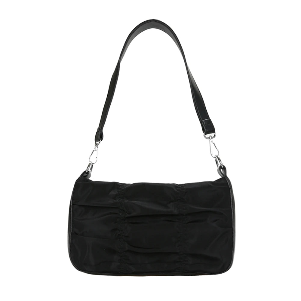 Pleated Women Shoulder Bags Oxford Ladies Hobos Purse Handbags
