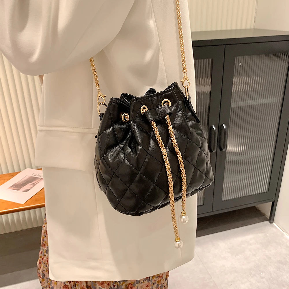 Plush Crossbody Bags Drawstring Handbag Small Purse Top-Handle Bag