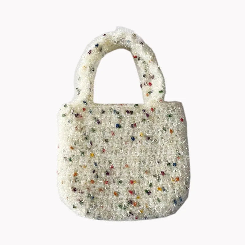 Plush Handbags Women's Autumn Winter Shoulder Bags Soft Totes Ladies Shopping