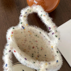 Plush Handbags Women's Autumn Winter Shoulder Bags Soft Totes Ladies Shopping