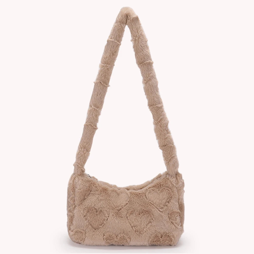 Solid Women Top-handle Underarm Bags Casual Zipper Shoulder Handbags