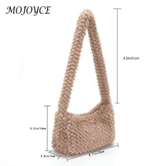 Plush Hobos Totes Women Shoulder Handbags