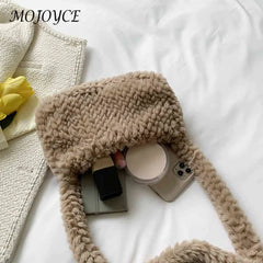 Plush Hobos Totes Women Shoulder Handbags