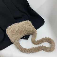 Solid Women Top-handle Underarm Bags Casual Zipper Shoulder Handbags