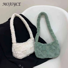 Plush Hobos Totes Women Shoulder Handbags