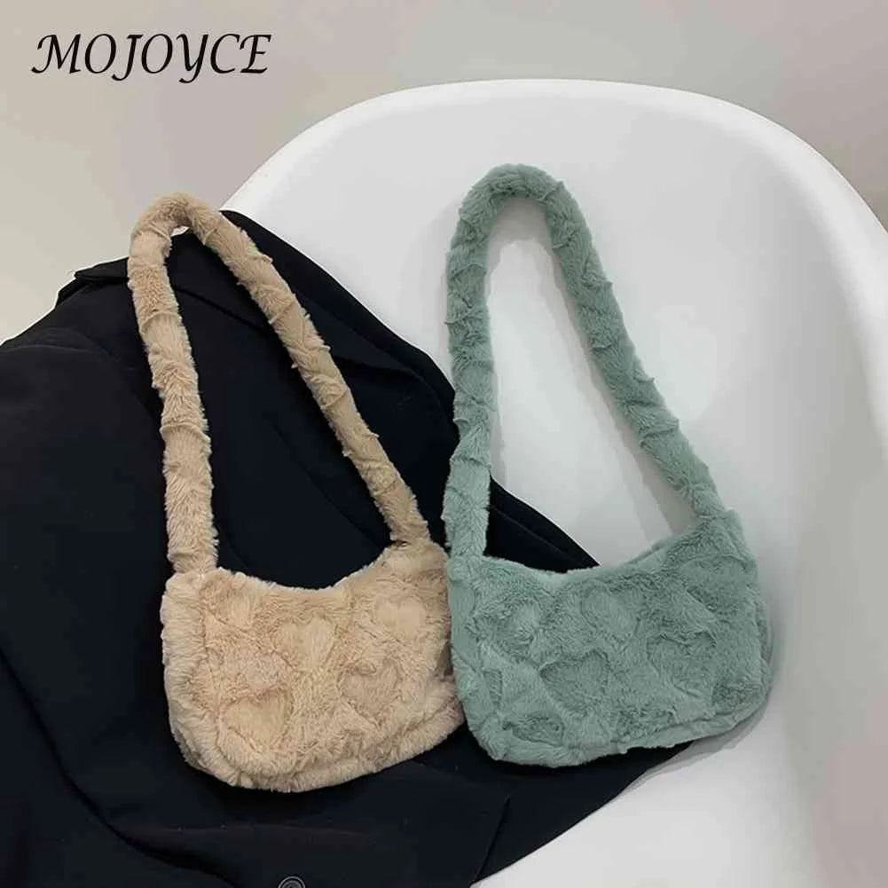Plush Hobos Totes Women Shoulder Handbags