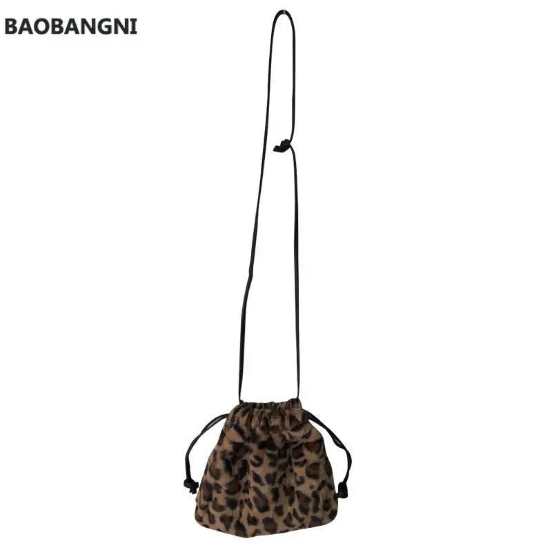 Retro Leopard Bag Women's Shoulder Messenger Mini Handbag Crossbody Bags
