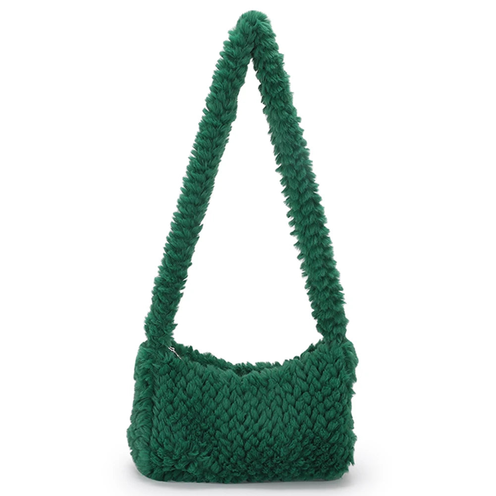 Plush Shoulder Underarm Bag for Women