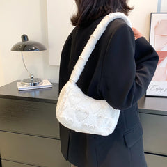 Plush Shoulder Underarm Bag for Women