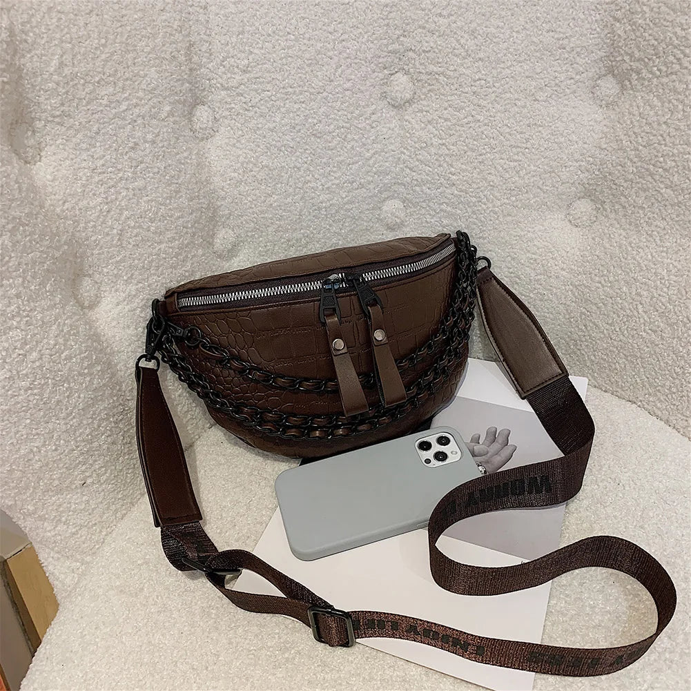Pop Mom Money Belt Bag Girls Travel Pack Flesh PU Bum Pouch