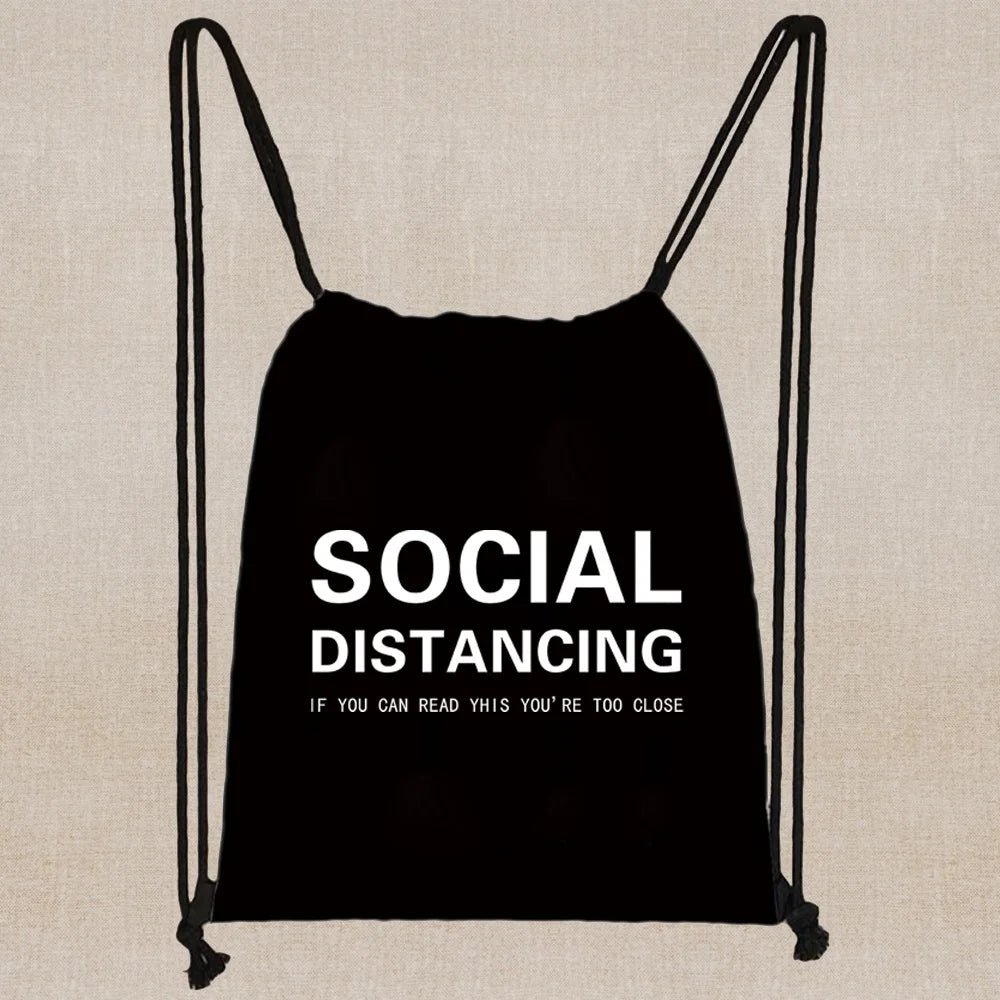 Portable Drawstring Backpack Girls Shoes Fitness Bags Women Travel Pouch