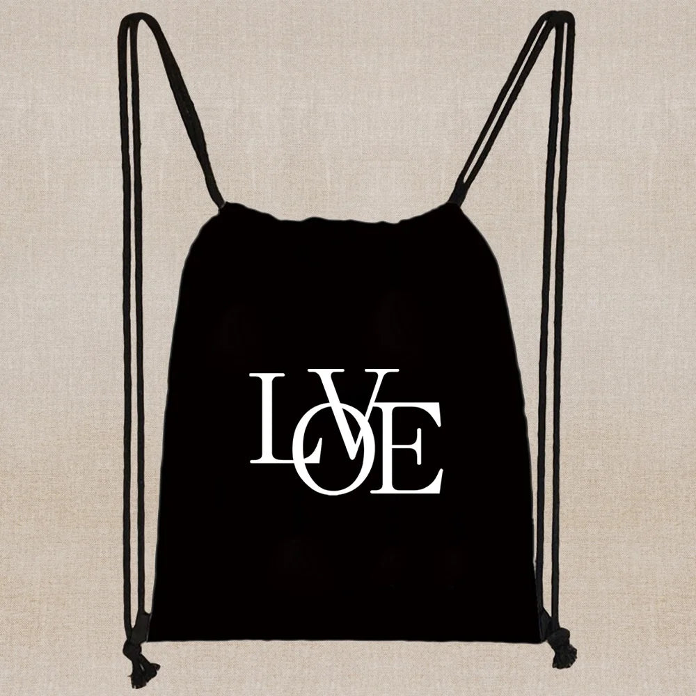 Portable Drawstring Backpack Girls Shoes Fitness Bags Women Travel Pouch