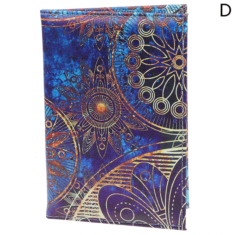 Passport Cover PU Leather Boarding Travel Wallet Landscape Passport Holder