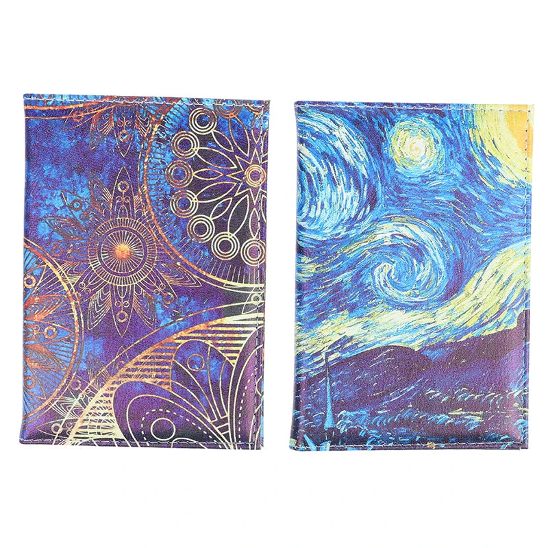 Passport Cover PU Leather Boarding Travel Wallet Landscape Passport Holder