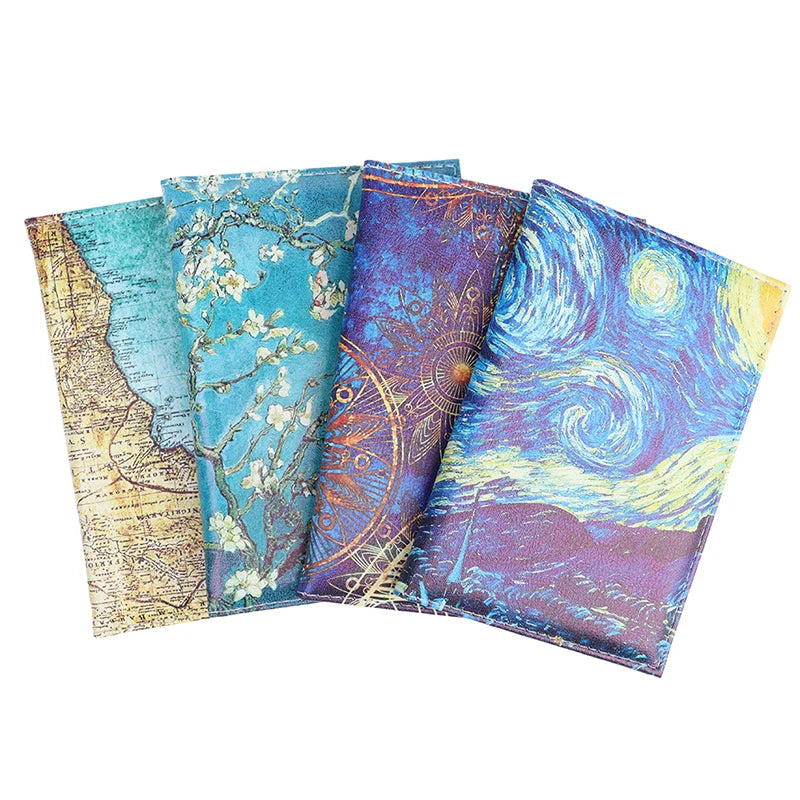 Passport Cover PU Leather Boarding Travel Wallet Landscape Passport Holder
