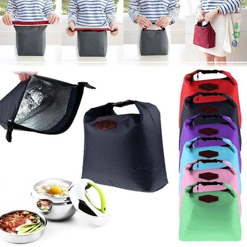 Portable Insulated Lunch Bag Cooler Lady Carry Picinic Food Tote