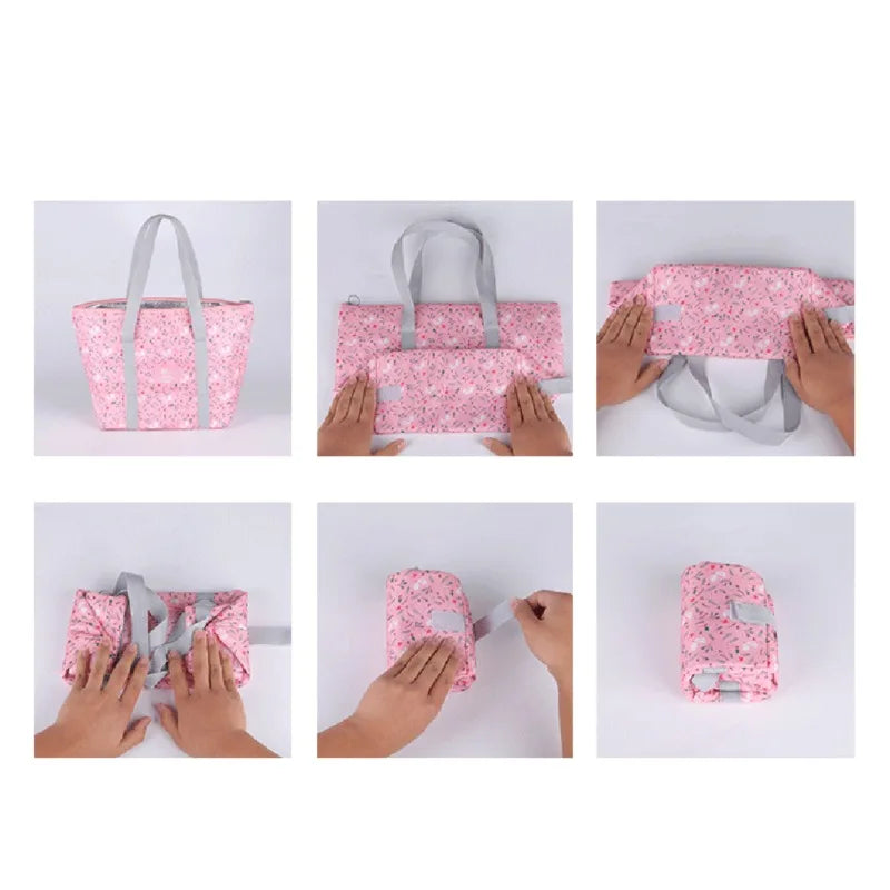 Waterproof Lunch Bag Thermal Food Picnic Collapsible Lunch Bags