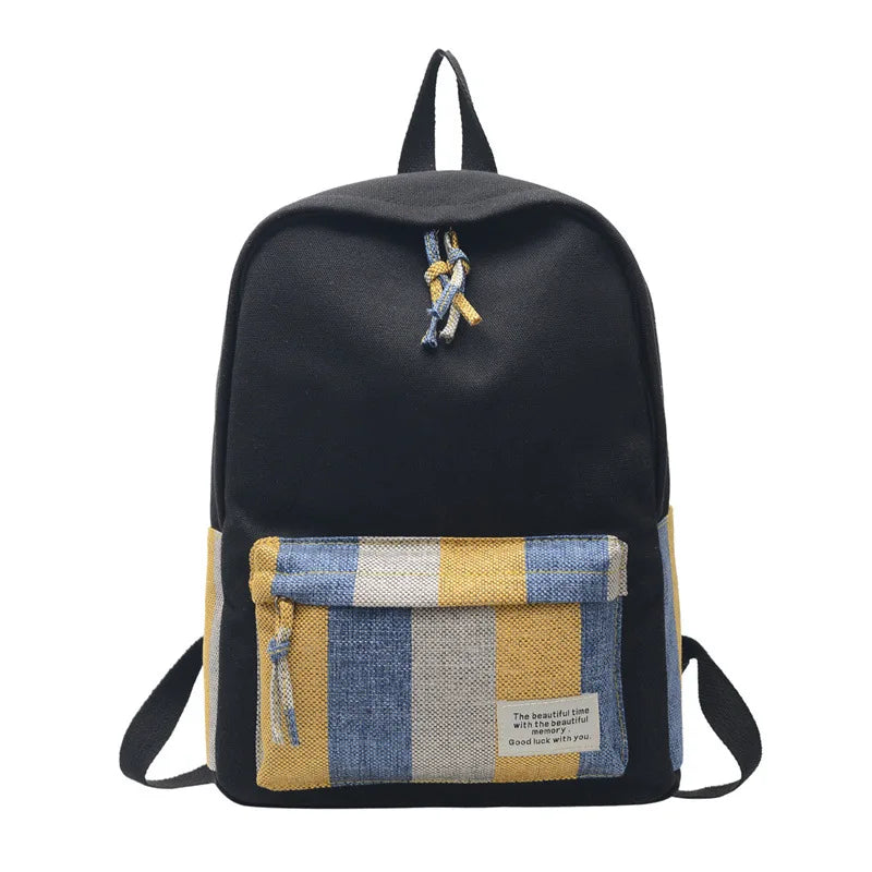 Preppy Style Women Handbags Canvas School Bag Large Capacity
