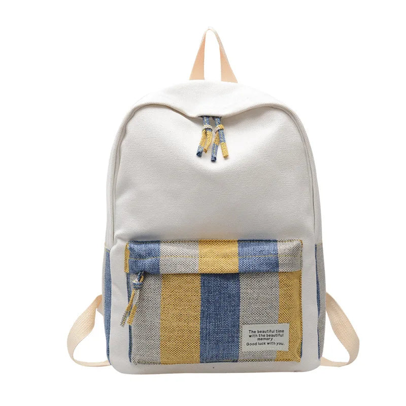 Preppy Style Women Handbags Canvas School Bag Large Capacity