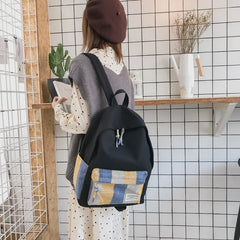 Preppy Style Women Handbags Canvas School Bag Large Capacity