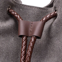 Vintage Canvas Bucket Bag for Women Small Crossbody Handbag