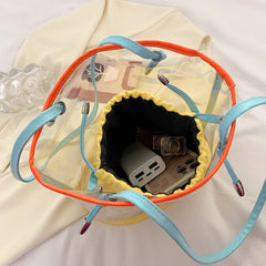 Jelly Transparent Bag Women Shoulder Bag PVC Beach Crossbody Tote