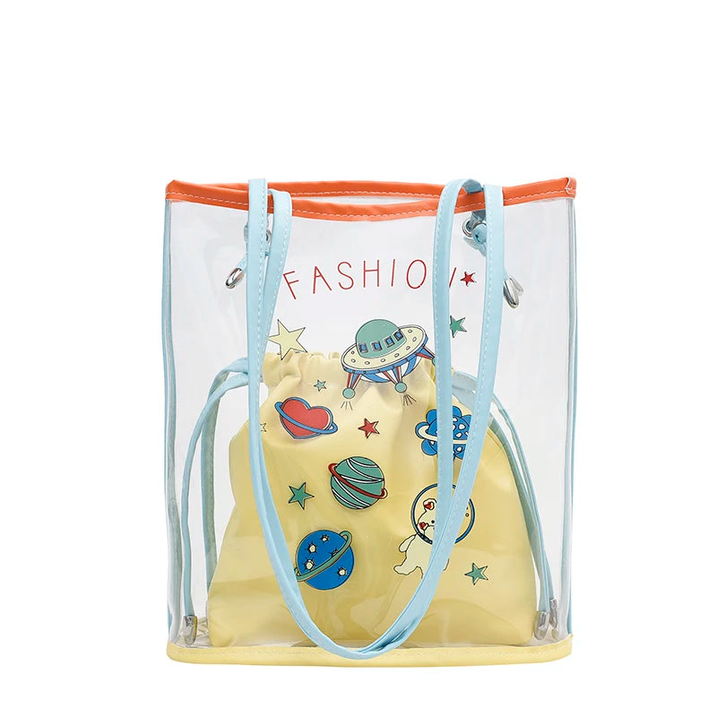 Jelly Transparent Bag Women Shoulder Bag PVC Beach Crossbody Tote