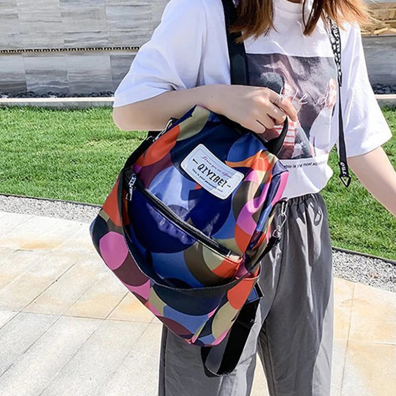 Printing Backpack Women Oxford Cloth School Bag Waterproof Travel Backpack