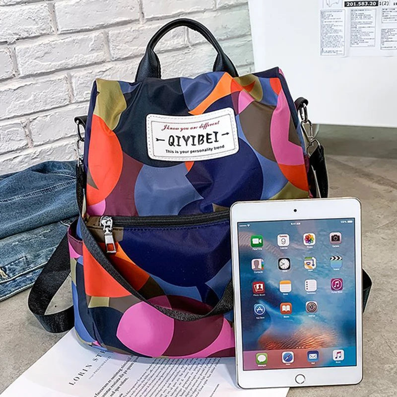 Printing Backpack Women Oxford Cloth School Bag Waterproof Travel Backpack