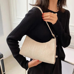 Women PU Leather Shoulder Bag Underarm Tote Lady Shopping Small Phone Purse