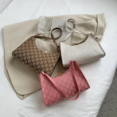 Women PU Leather Shoulder Bag Underarm Tote Lady Shopping Small Phone Purse