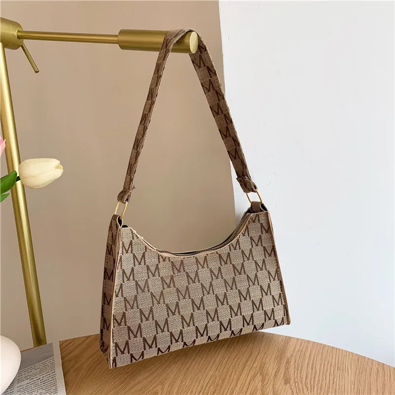 Women PU Leather Shoulder Bag Underarm Tote Lady Shopping Small Phone Purse