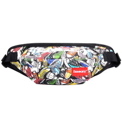 Graffiti Waist Packs Fanny Pack Waterproof Canvas Waist Bags