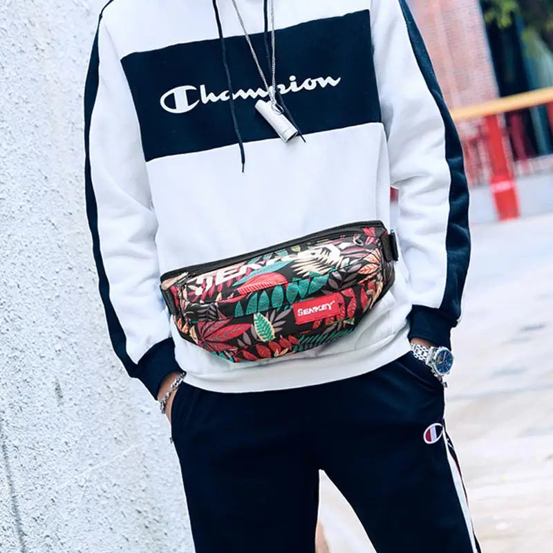 Graffiti Waist Packs Fanny Pack Waterproof Canvas Waist Bags