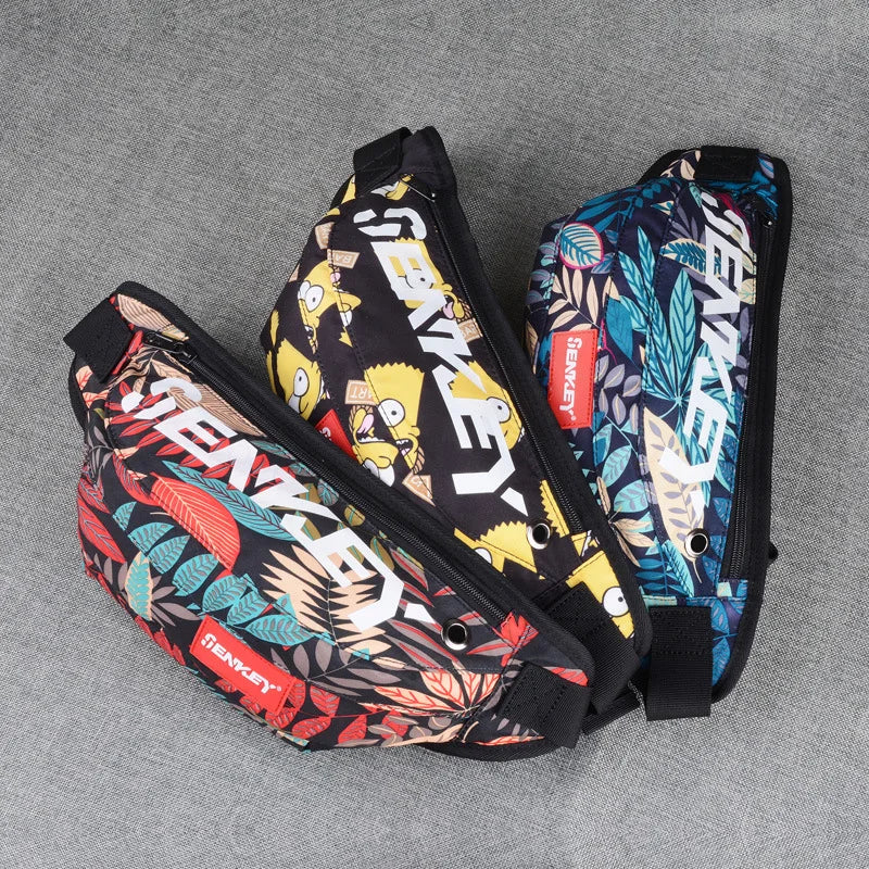 Graffiti Waist Packs Fanny Pack Waterproof Canvas Waist Bags