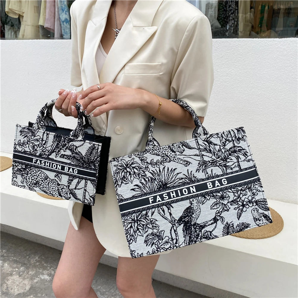 Large Capacity Jacquard Shoulder Bag